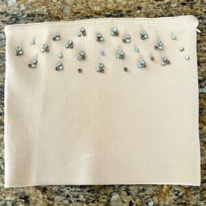 Zara Bejeweled Tube Zip on Side Top